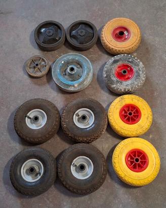 Ruote per carrelli 26, 20, 15 cm, piene o ad aria