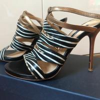 Sandali zebrati in pelle