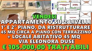 Appartamento su 2 livelli con locale
