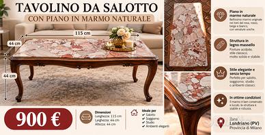 Elegante tavolino marmo