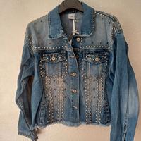 Cappotto jeans borchie taglia S marca Vanity