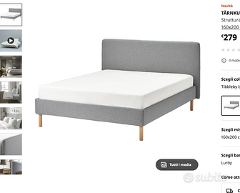 Letto ikea con due comodini