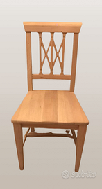 Sedie legno massello grezze – 4 pezzi