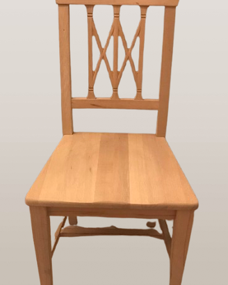 Sedie legno massello grezze – 4 pezzi