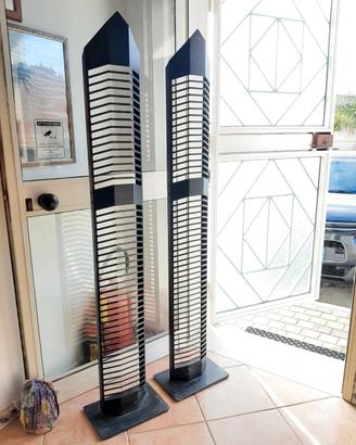 Porta cd a colonna in metallo nero vintage