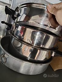 Lotto di pentolame e oggetti x la cucina