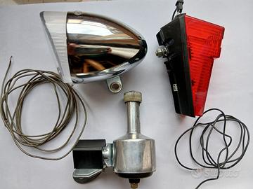Set luci bicicletta con dinamo