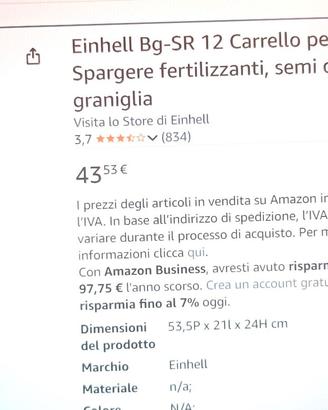 Spargi semi e fertllizzante per il prato.