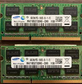 N.2 Ram Samsung M471B5273DH0-CH9 4Gb PC3-10600S