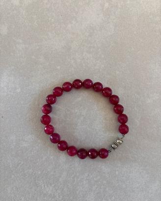 Bracciale pietra rubino grezzo