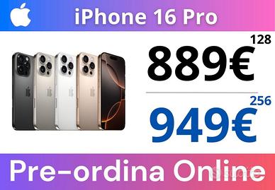 iPhone 16 Pro/Pro Max-Ritiro usato Garanzia 1 Anno
