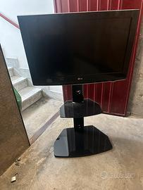 Tv LG 32 polloci full hd e porta tv in vetro