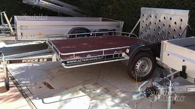 Rimorchio trasporto quad moto con rampa posteriore