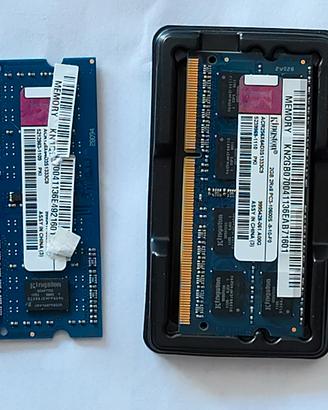 RAM notebook DDR3 SO-DIMM 1 GB + 2 GB Kingston