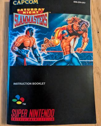 Saturday night Slammasters SNES manuale 