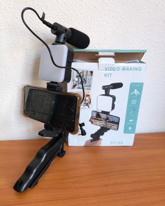 supporto video con microfono 