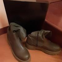 scarpe Anfibi verdi donna