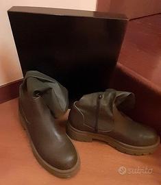 scarpe Anfibi verdi donna