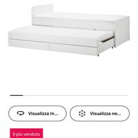 Letto singolo / contenitore / bianco