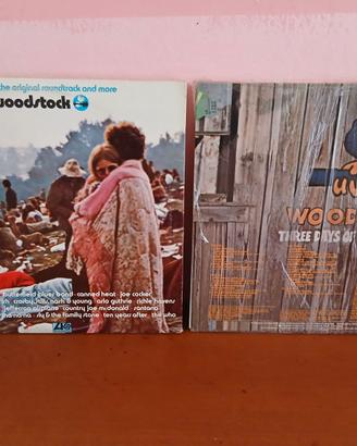 Lotto 2 Vinili LP Woodstock