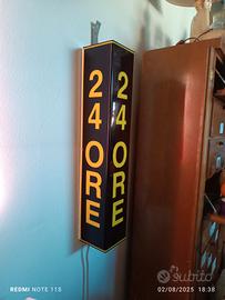 insegna luminosa 24 ore