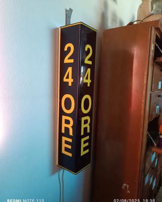 insegna luminosa 24 ore