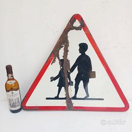 cartello stradale smaltato Francia anni 50 vintage