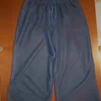 Pantaloni gamba ampia cropped donna