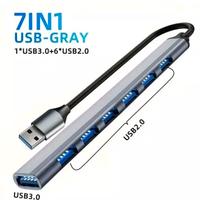 Hub 7 in 1 A Torre USB Type-c Adattatore Multiport