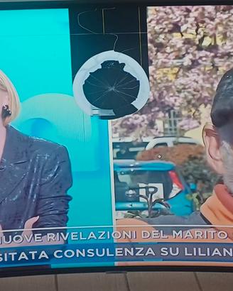 Smart tv samsung 55" curva rotta