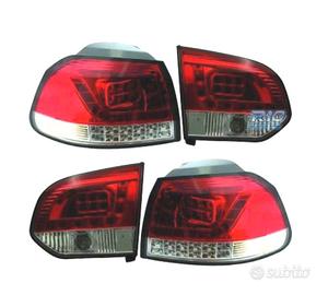 FANALI PER VOLKSWAGEN VW GOLF 6 08-12 LED ROSSO CR
