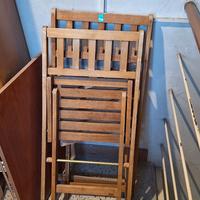 Sedie pieghevoli in legno