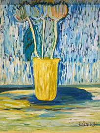 Antico dipinto ad olio Primo 900 su tela