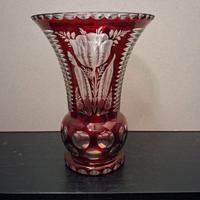 Vaso in cristallo cecoslovacco