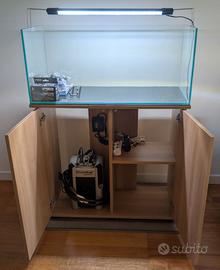 Acquario 100L, Filtro, Plaf. LED, Contr. LED, Mov