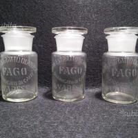 Vasetti vintage di vetro a tappo smerigliato