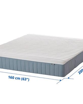 Materasso IKEA a molle, rigido/azzurro 160x190cm