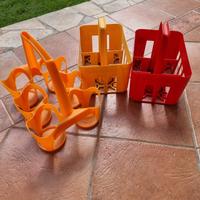 5 cestelli portabottiglie colorati