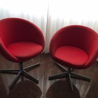 Coppia Poltrone girevoli in tessuto