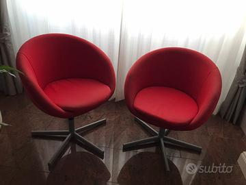 Coppia Poltrone girevoli in tessuto