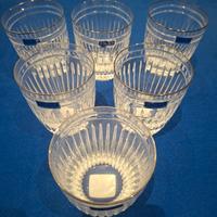 Set 6 bicchieri in cristallo bordo platino