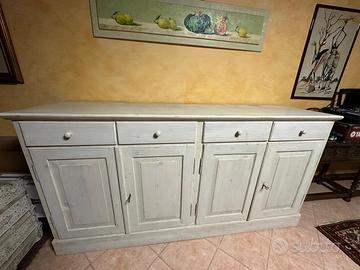 Credenza 4 ante 4 cassetti in legno massello