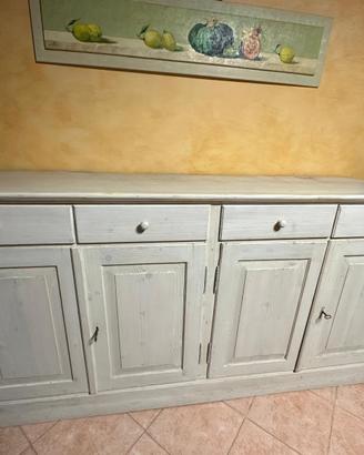 Credenza 4 ante 4 cassetti in legno massello