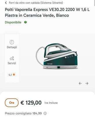 FERRO DA STIRO CON CALDAIA