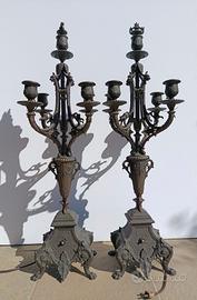 Coppia Grandi Candelabri Antichi