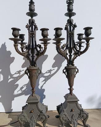 Coppia Grandi Candelabri Antichi