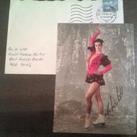 Cartolina autografata katarina witt con busta