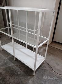 Scaffale vetro e acciaio 