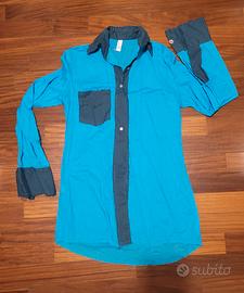 Copricostume azzuro a camicia nuovo