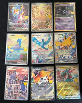Lotto 9 carte pokemon 30 anniversario ita